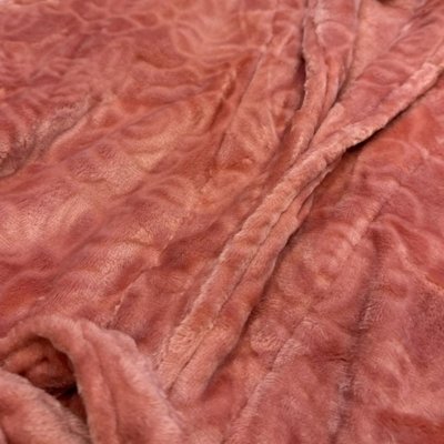 Roupão Adulto Microfibra Relevo Inverno Luxo Appel Lady Rosa Blush