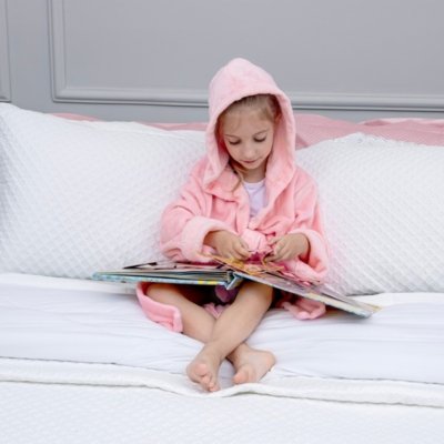 Roupao Infantil Com Capuz Appel Microfibra Casual Kids Rosa