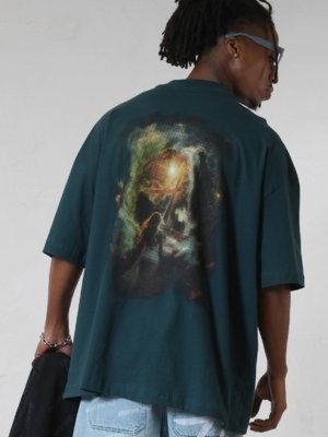 CAMISETA HUGE APPROVE GARDEN  PARADISE - VERDE