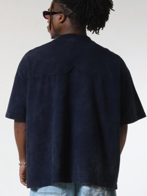 CAMISETA HUGE CANVAS STONE - AZUL