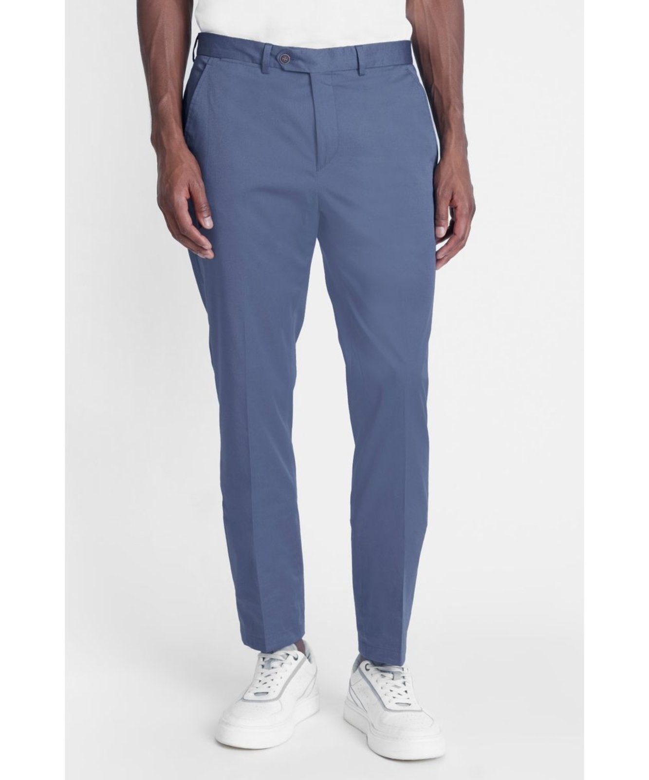 Calça Aramis Algodão Egipcio Stretch Azul Medio - Compre Agora