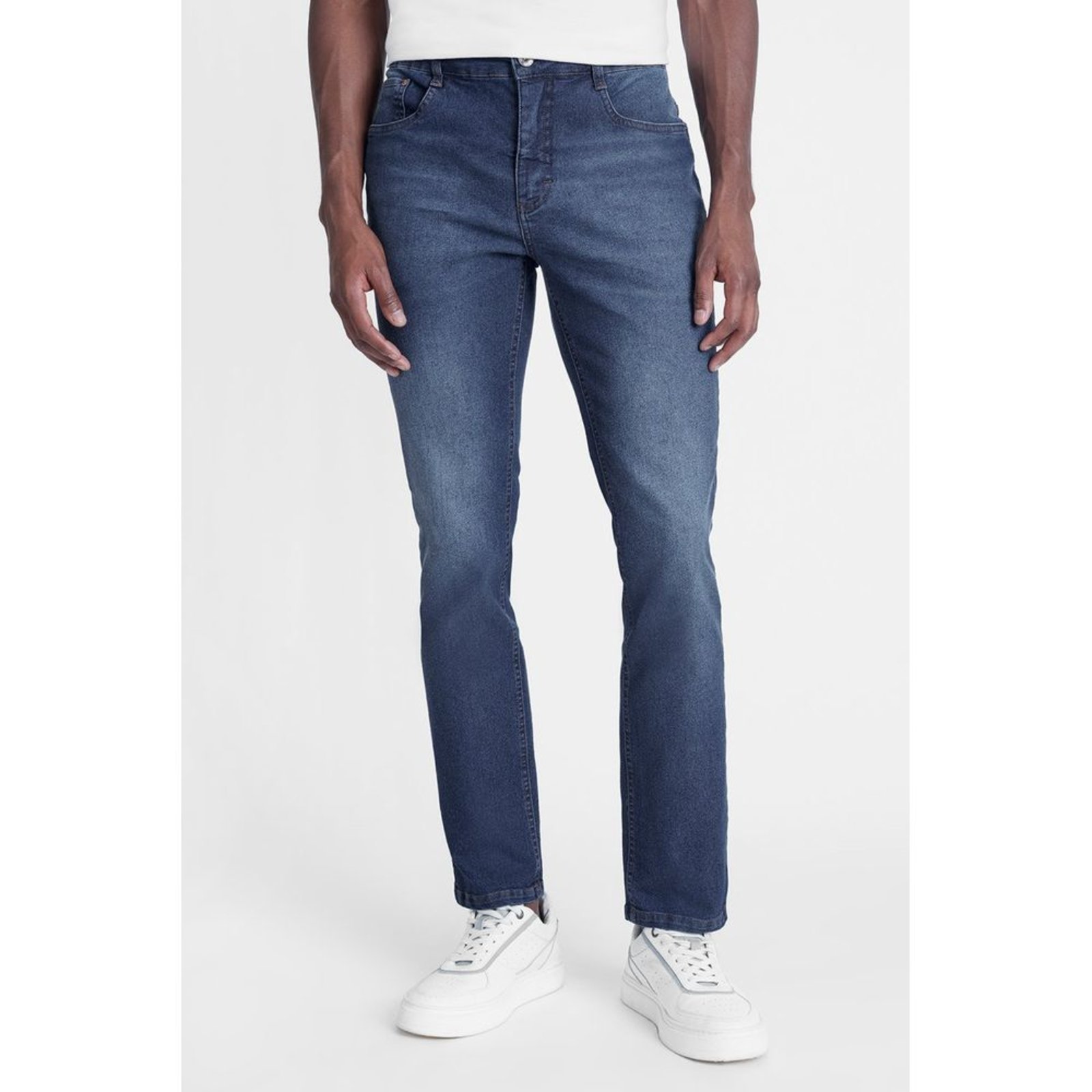 Calça Jeans Aramis Slim Stone Médio Azul Medio - Compre Agora