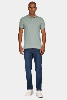 Calça Jeans Slim Stone Azul