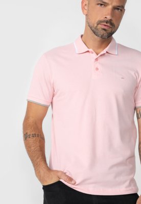Camisa Polo U.S. Polo Reta Bordada Rosa - Compre Agora