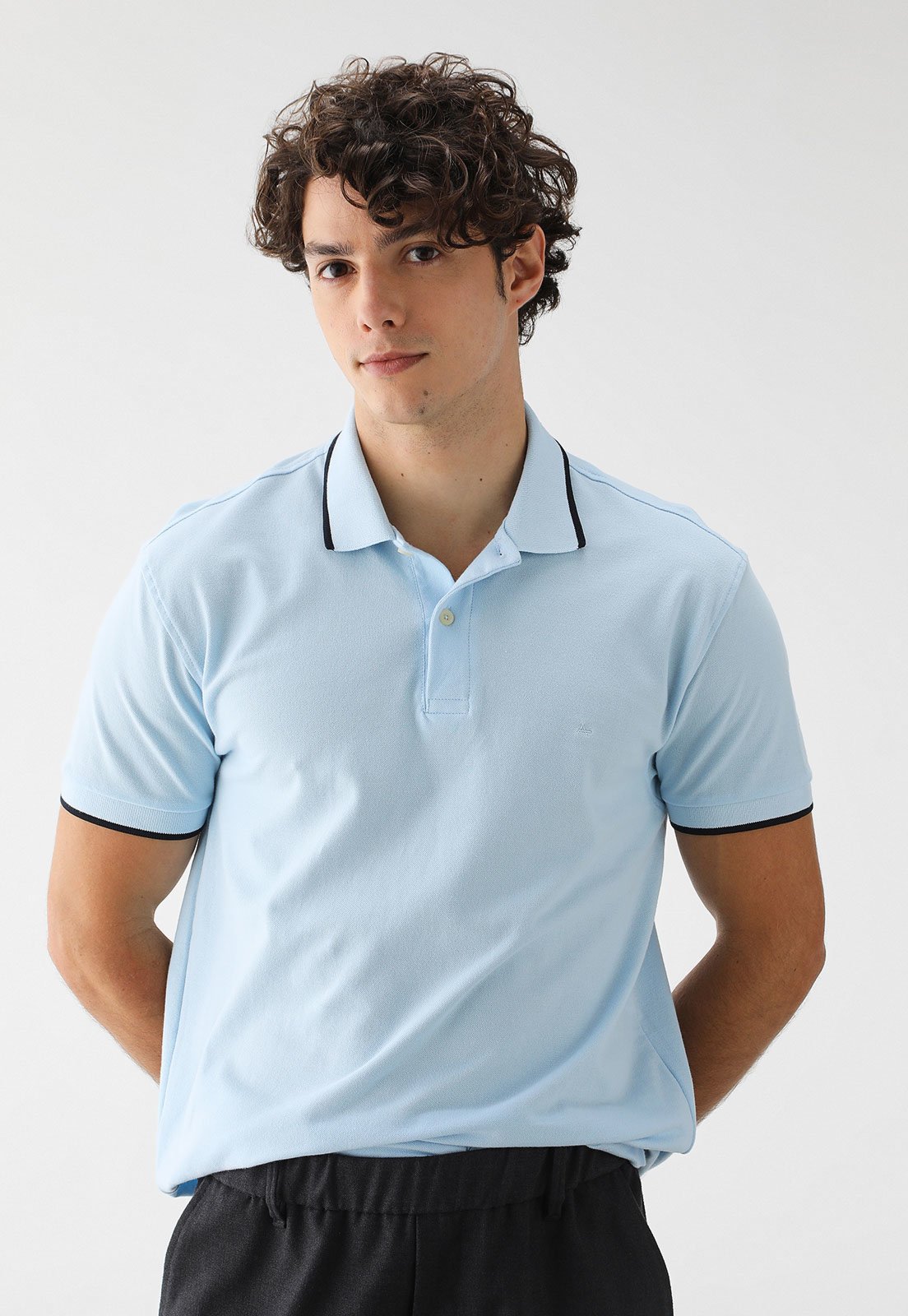 Camisa Polo Aramis Reta Friso Azul