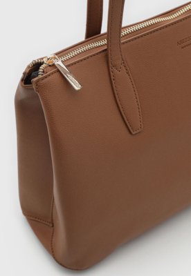 Bolsa Grande Arezzo Retangular Marrom