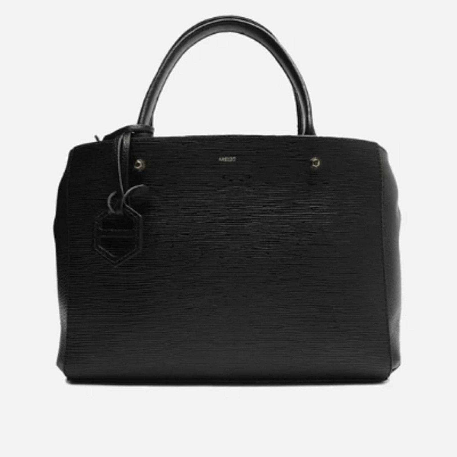 Bolsa Tote em Couro Bella Arezzo Arezzo Preto