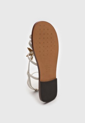 Rasteira Feminina Arezzo Tiras Fechada Off-White