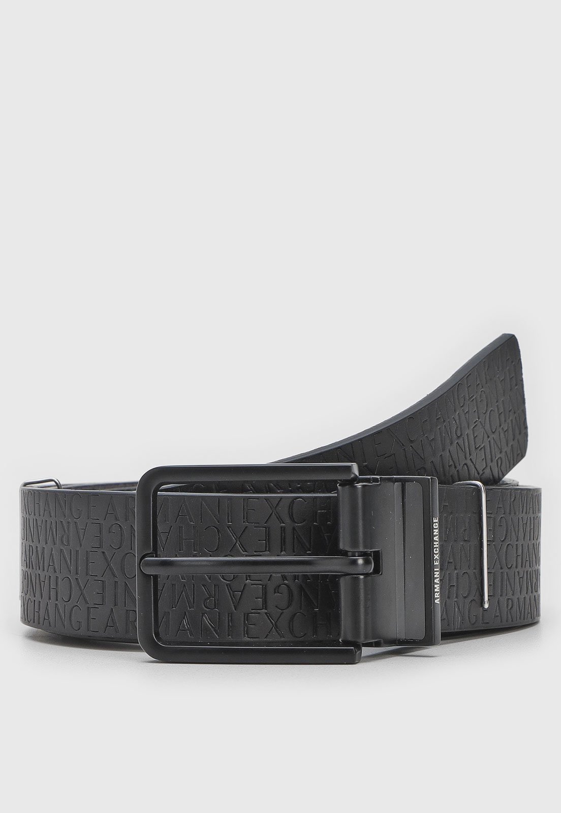 Cinto Armani Exchange Monograma Preto Faz a Boa