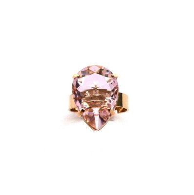 Anel Armazem Rr Bijoux Gota Rosa Menor preço em Anel Armazem Rr Bijoux Gota Rosa