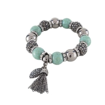 Pulseira Armazém RR Bijoux contas Turquesa Menor preço em Pulseira Armazém RR Bijoux contas Turquesa