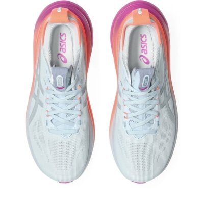 Tênis ASICS GEL Nimbus 28 - Feminino - Azul/Rosa