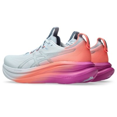 Tênis ASICS GEL Nimbus 28 - Feminino - Azul/Rosa