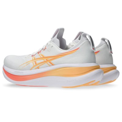 Tênis ASICS GEL Nimbus 28 - Feminino - Branco/Rosa