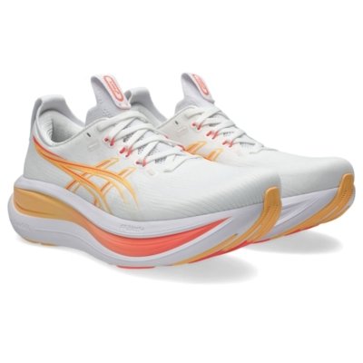 Tênis ASICS GEL Nimbus 28 - Feminino - Branco/Rosa