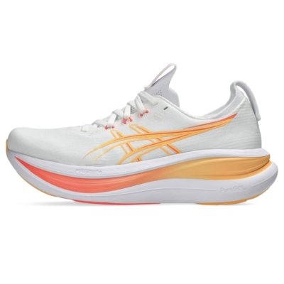 Tênis ASICS GEL Nimbus 28 - Feminino - Branco/Rosa