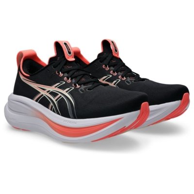 Tênis ASICS GEL Nimbus 28 - Feminino - Preto/Rosa
