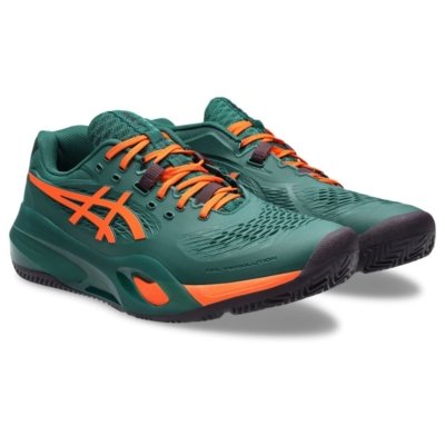 Tênis ASICS Gel-Resolution X Padel - Masculino - Verde/Laranja