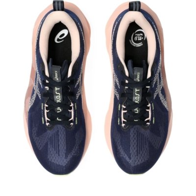 Tênis ASICS Novablast 5 - Feminino - Azul/Rosa