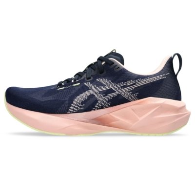 Tênis ASICS Novablast 5 - Feminino - Azul/Rosa