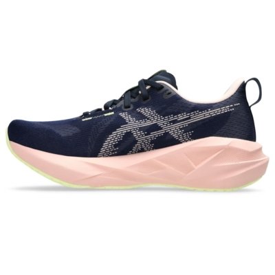 Tênis ASICS Novablast 5 - Feminino - Azul/Rosa