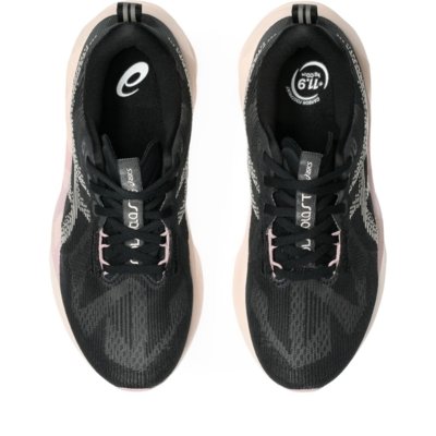 Tênis ASICS Novablast 5 - Feminino - Preto/Rosa