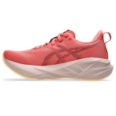 Tênis ASICS Novablast 5 - Feminino - Rosa/Roxo