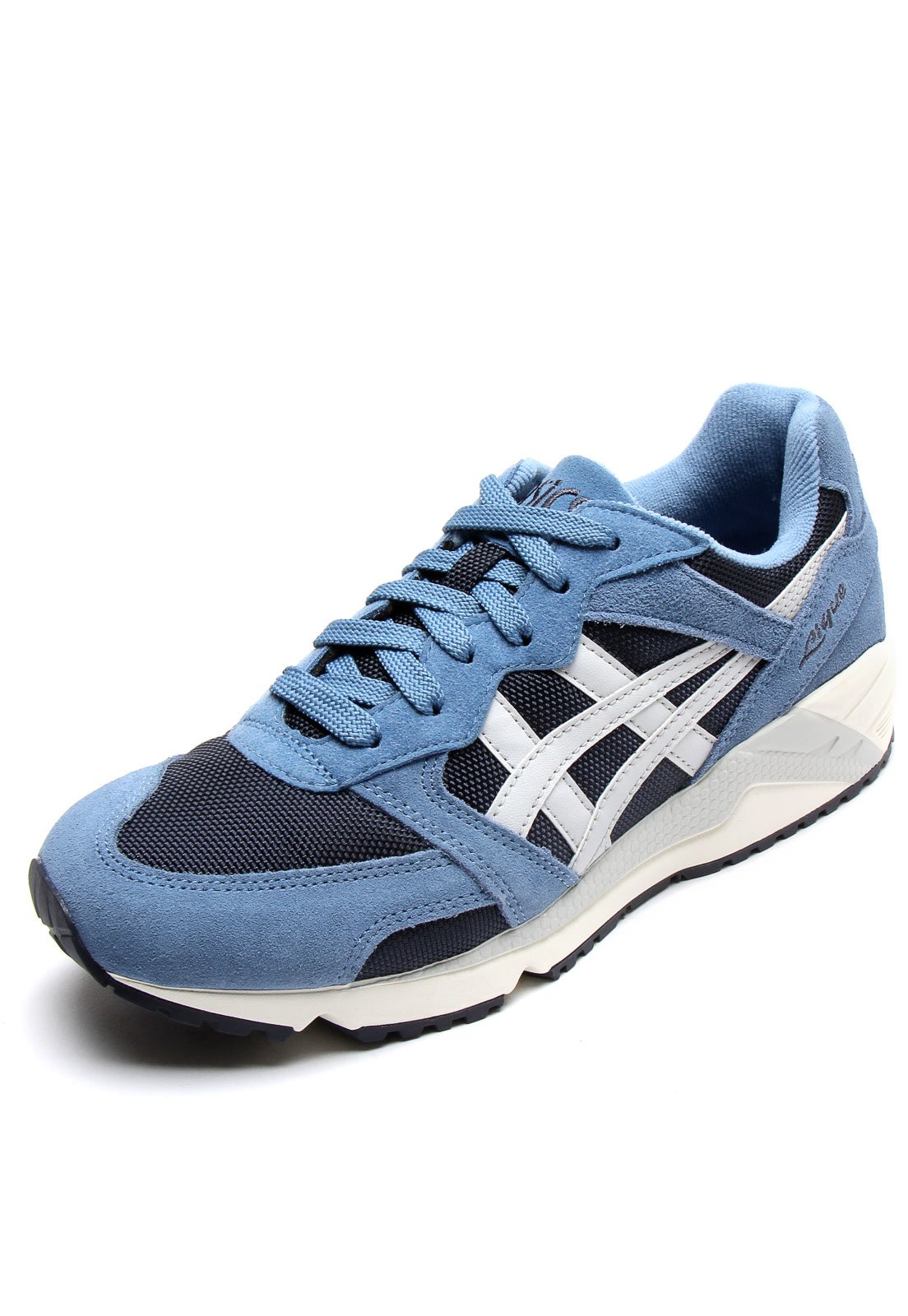tênis couro asics top spin suede