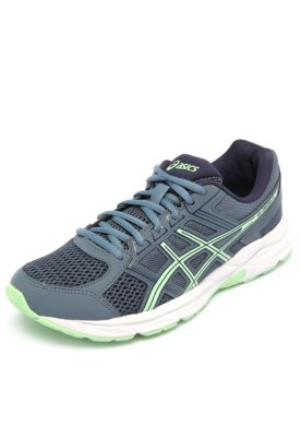 Tênis Asics Gel-Contend 4 A Azul/Verde Menor preço em Tênis Asics Gel-Contend 4 A Azul/Verde