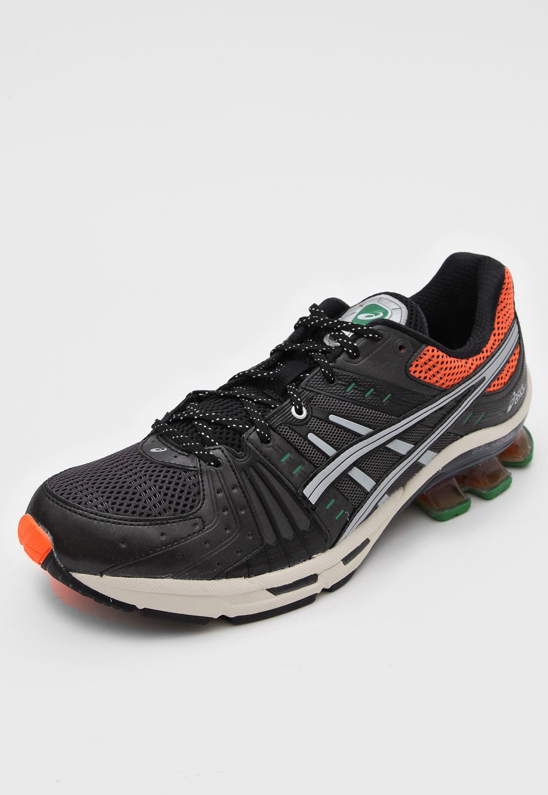 Asics kinsei 5 shop preto e laranja