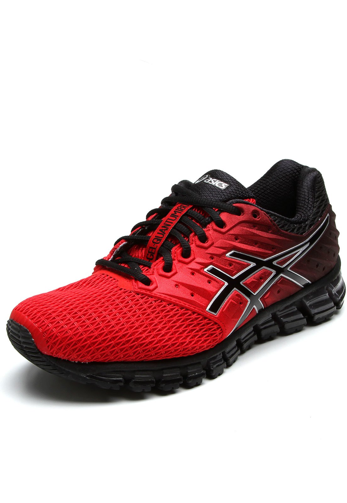 Tenis asics deals preto e vermelho