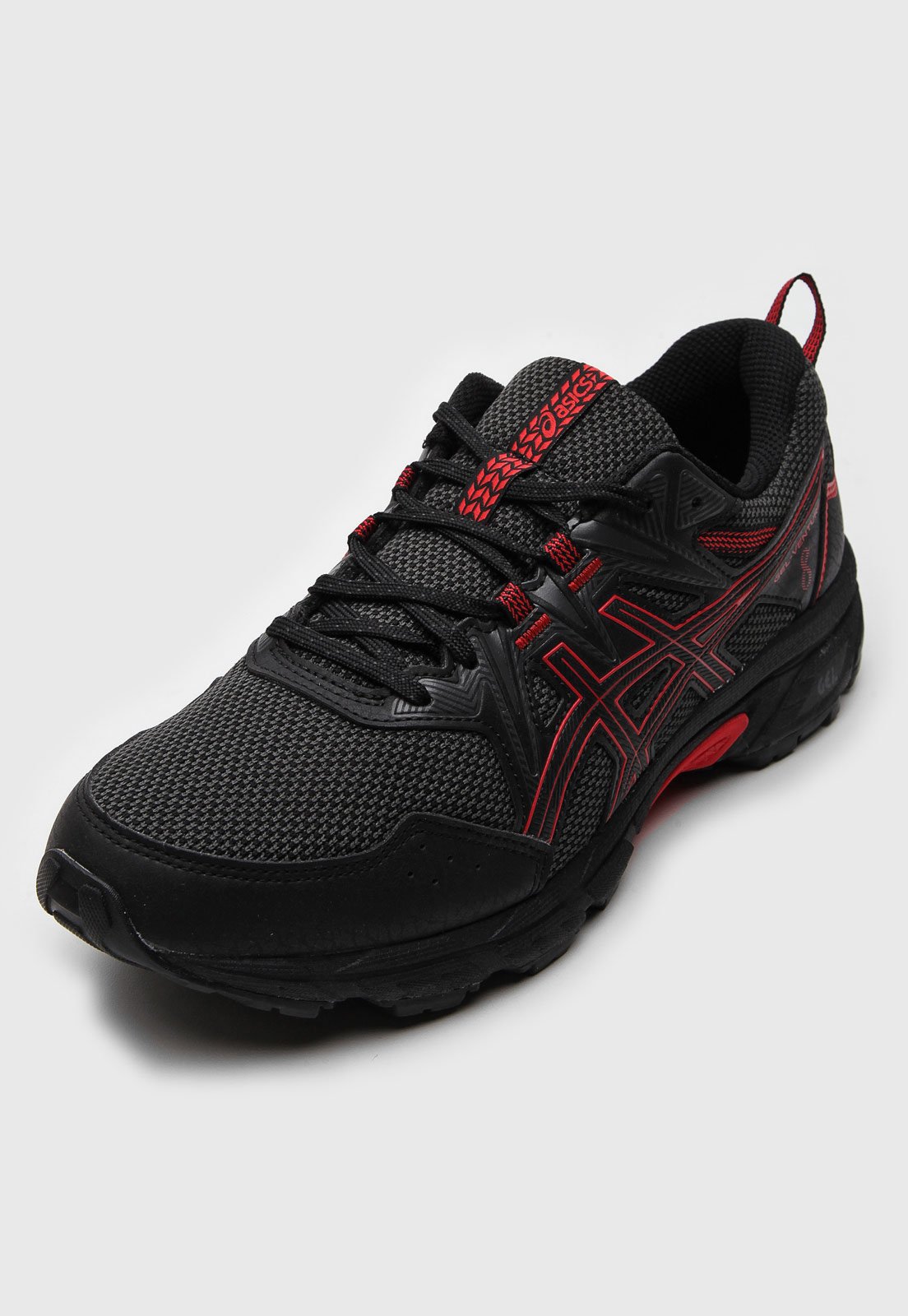 Asics vermelho hot sale e preto