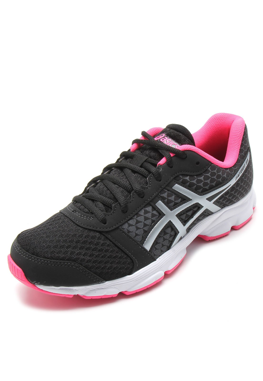 Tenis asics feminino store preto com rosa