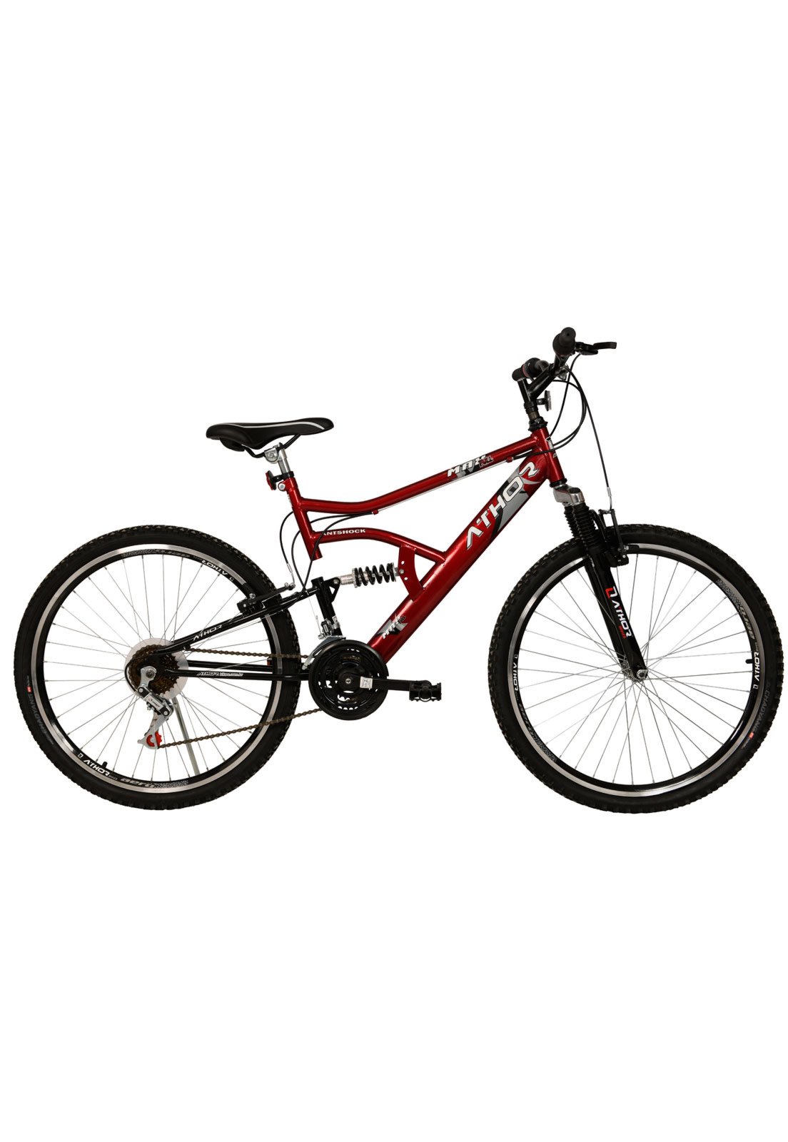 BICICLETA MOUNTAIN BIKE ARO 26 UNISSEX - VERMELHA