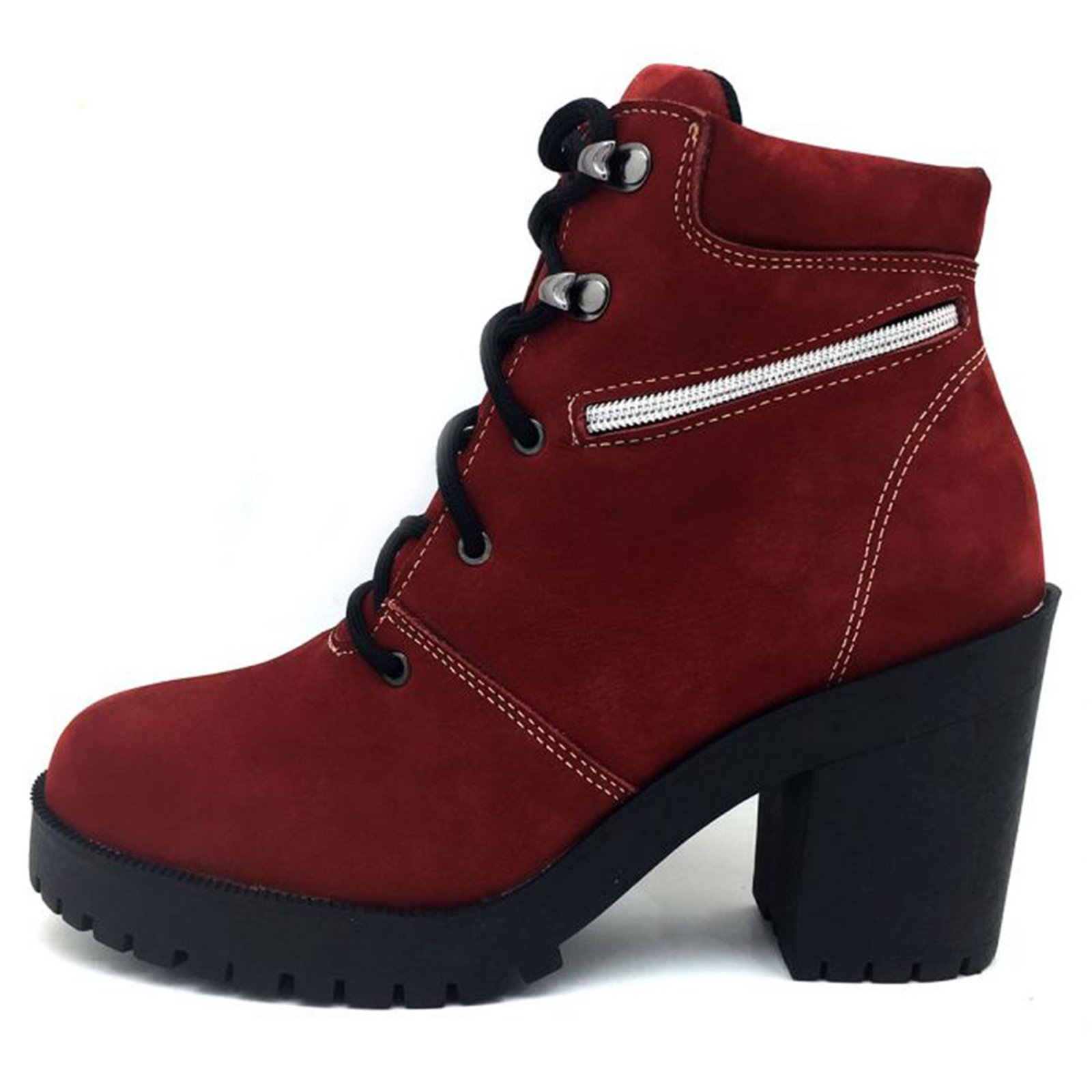 bota feminina coturno couro cano curto salto baixo conforto