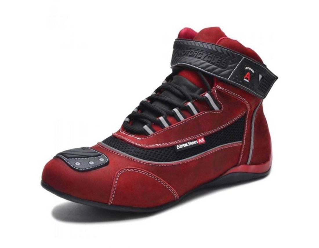 Bota Motociclista Atron Shoes Refletivo Cano Alto Vermelho - Compre Agora |  Tricae Brasil