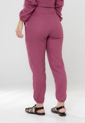 Calça Aura Suzi Linho Rosa