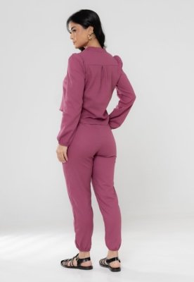 Calça Aura Suzi Linho Rosa