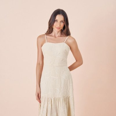Vestido Auston Raegan Bege
