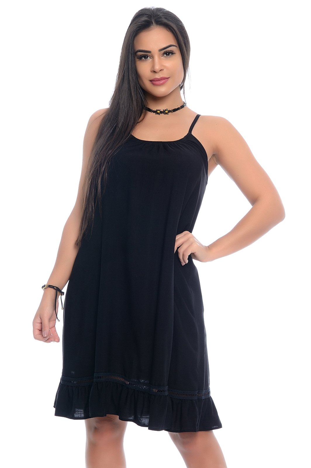 Vestido B'Bonnie Soltinho Yasmim Preto - Compre Agora | Dafiti Brasil