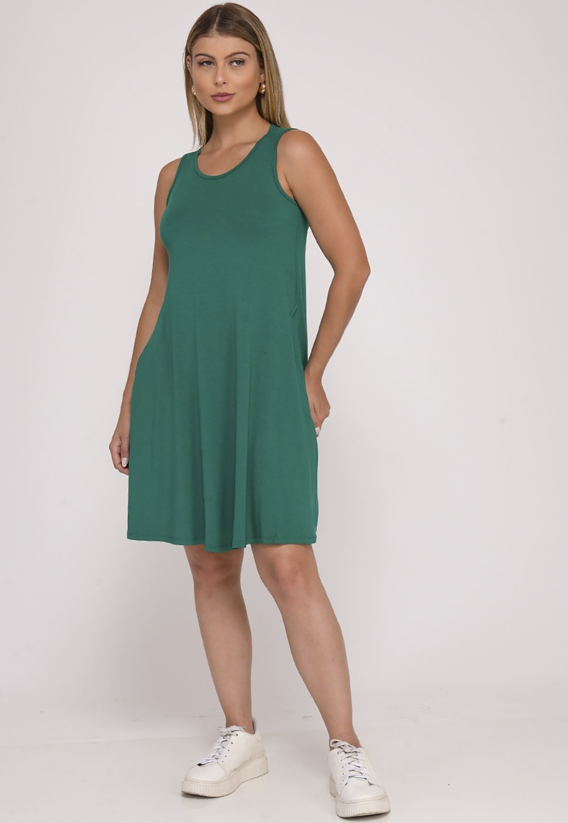 Vestido Curto B'Bonnie Trapézio Sophia Verde - Compre Agora | Dafiti Brasil