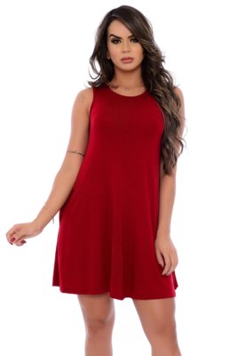 Vestido Curto B'Bonnie Trapézio Sophia Vinho - Compre Agora | Dafiti Brasil