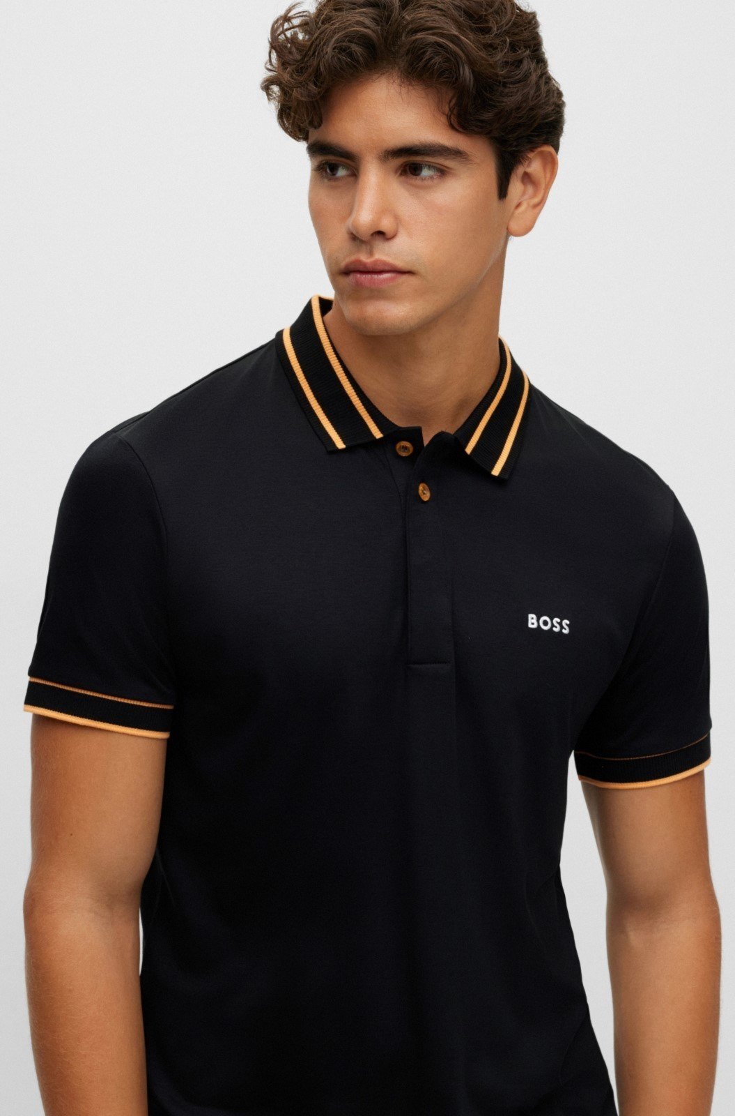 Camisa Polo BOSS Paule Preto - Compre Agora | Kanui Brasil