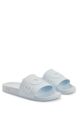 Chinelo Slide Com Logo Contrastante