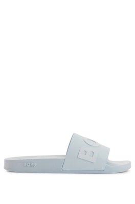 Chinelo Slide Com Logo Contrastante