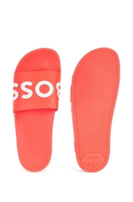 Chinelo Slide Com Logo Contrastante