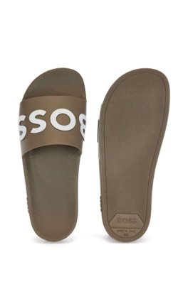 Chinelo Slide Com Logo Contrastante