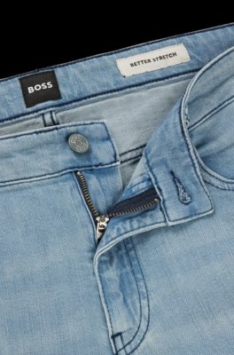 Jeans Slim Fit Em Denim Azul