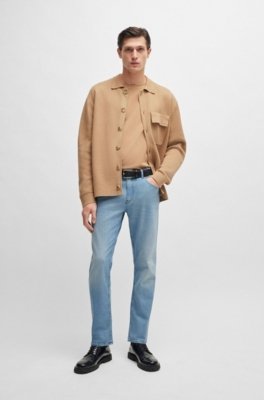 Jeans Slim Fit Em Denim Azul