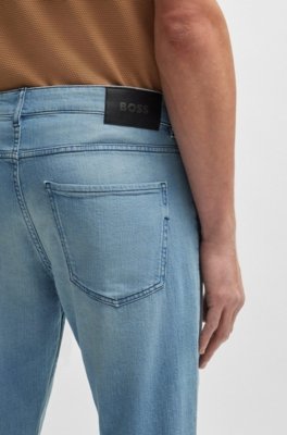 Jeans Slim Fit Em Denim Azul